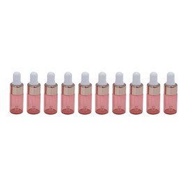 WEAXIO 10pcs Mini Glass Dropper Bottles - 5ml Small Travel Refillable Perfume Liquid Vials for Essential Oils, Tinctures, Beauty - Leakproof Eye Droppers, Portable DIY Sample Containers
