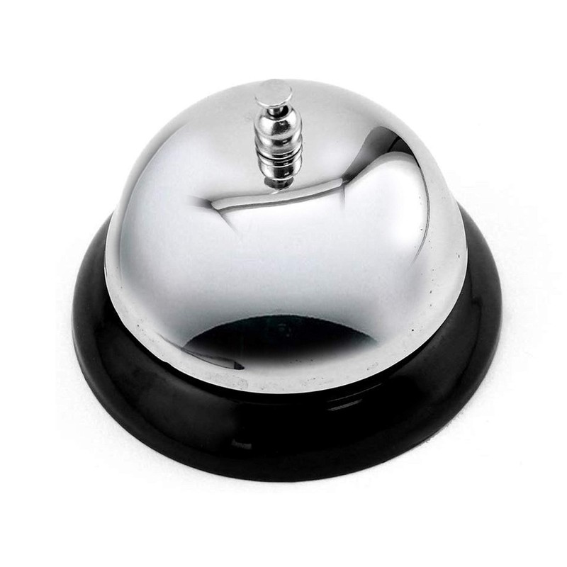 Call Bell Chrome Finish. Hand front desk ringing bell service
