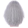 Boys Grey Fluffy Wigs Long Silver Gray Wavy Curly Wigs