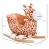 Qaba Kids Plush Ride-On Rocking Horse Toy Giraffe Style with