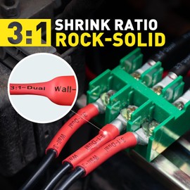 haisstronica 360PCS Heat Shrink Tubing,3:1 Ratio Adhesive Lined Marine Heat Shrink Tube Kit 8 Sizes(3/32"-5/8") Blue