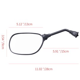 MRELC ATV Mirrors, 8MM10MM ATV Rear View Mirror, Motorcycle Mirrors with 7/8" Handlebar Mount Compatible with Scooter Snowmobile Mope electric bike, 360 Degrees Ball-Type Adjustment