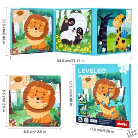 BBLIKE Children's Puzzle Magnetic Puzzle Lion Puzzle for Children Puzzle from 3 Travel Games Children from 3 Learning Toys for Children 3 4 5 Years Old (Lion)