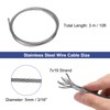 uxcell 3/16" (5mm) 10ft (3 M) 304 Stainless Steel Cable
