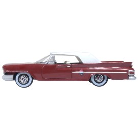 DCD 1961 Chrysler 300 Convertible (Closed Top) Cinnamon Brown Metallic with White Top 1/87 (HO) Scale Diecast Model Car by Oxfor