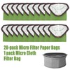 20 Pack 107666 Micro Filter Bags Replacement For ProTeam GoFit