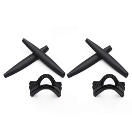 Eye Opening Stuff Replacement Earsocks & Nosepiece Rubber Kits for Oakley M Frame/Sweep/Heater/Strike/Hybrid Sunglasses - Black & Black