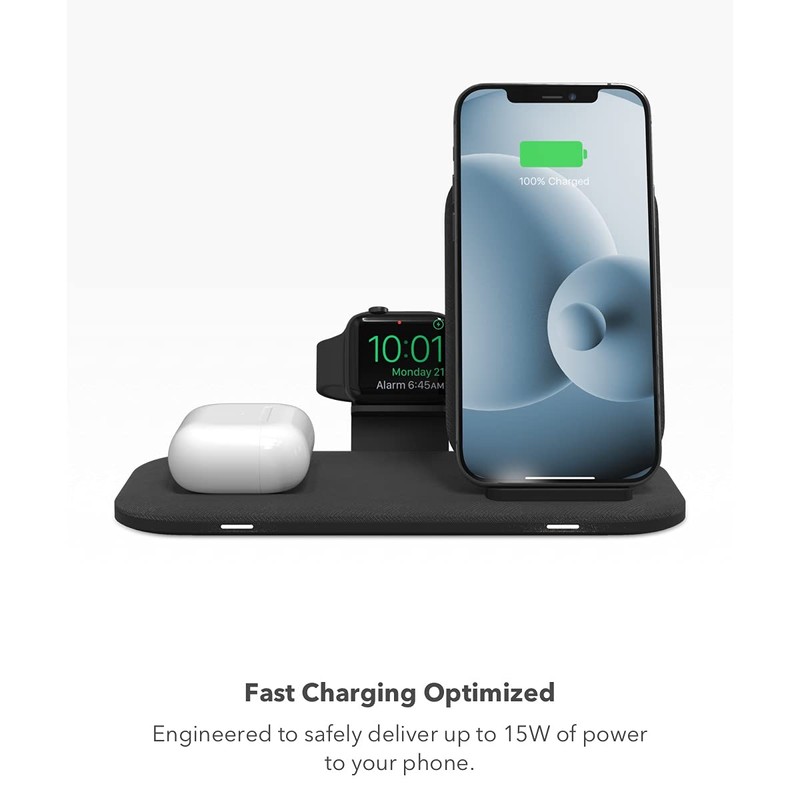 ZAGG mophie wireless charging stand+ (Black - UK Plug)