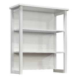 Sauder Cottage Road Engineered Wood Library Hutch in White Finish