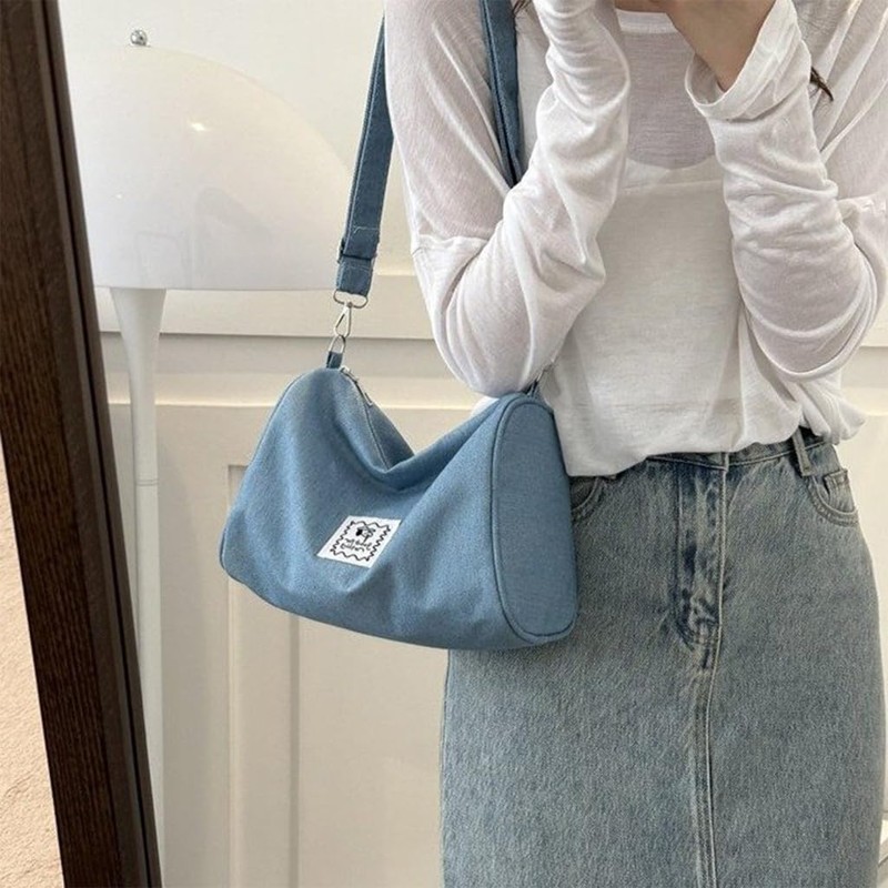 TQUXNGA Stilvolle Denims Bucket Bag Trendy & Crossbody Bag Modische