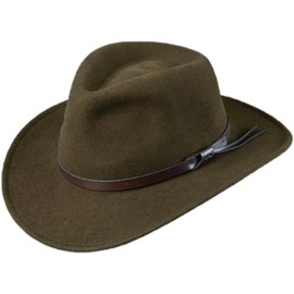 Generic Indiana Jones Men's Outback Hat, Olive M