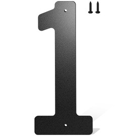 4 Inch Modern Metal House Address Numbers, Black House Numbers for Outside, Metal Address Letters, Modern Mailbox Number for Outside, Black Door Number Letters Signs for Home Office Garage Farm (1)