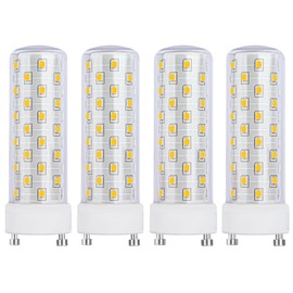 Makergroup GU24 LED Light Bulb 4000K Neutral White High Brightness for Bathroom Ceiling Fan 13W 18W 23W T2 Spiral CFL Light Replacement, 120V 10W 4pcs(Not dimmable)