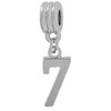 Birthday Age 7 Zero Number Dangle Pendant Charm for Charm