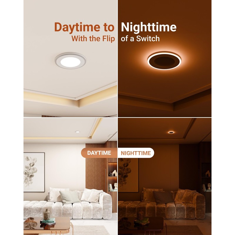 Sunco 6 Inch Can Lights for Ceiling LED, Flat Recessed