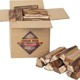 Smoak Firewood Cooking Wood Mini Splits - USDA Certified Kiln Dried (8in Pieces, 25-30lbs) Red Oak Pizza Oven, Grilling, Smoking Wood