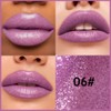 Purple Metallic Lipstick for Women,Lightweight Comfortable Non-Drying Shimmer Frosted Lipstick,Glitter