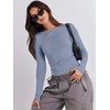 ANRABESS Women’s Long Sleeve Shirts Tight Fitted Going Out Crop