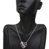 Gem Stone King Nirano Collection Pink and White Heart Necklace