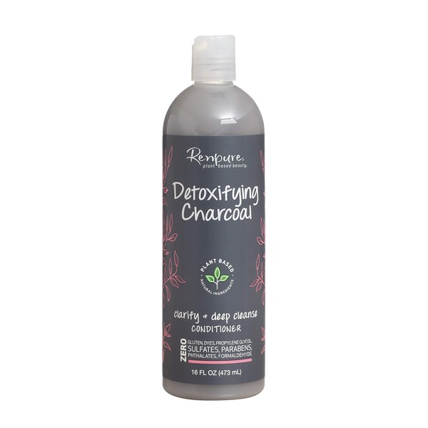Renpure Plant-Based Beauty Detoxifying Charcoal Clarify + Deep Cleanse Conditioner,