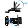 MY MIRONEY 4-Pack Black Spring Loaded Butterfly Twist Latch and