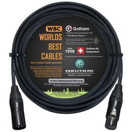 WORLDS BEST CABLES – Gotham GAC-4/1 – Star Quad Mic Cable – 8 Meter with Neutrik Gold XLR Plugs
