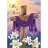 Easter Cross House Flag Religious Holiday He Is Risen Briarwood