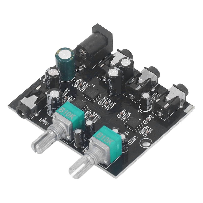 2 Channel Sound Mixer Low Noise Volume Adjustable 2 in