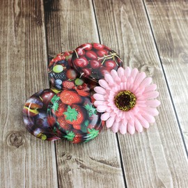 com-four® 40 x Replacement Lids for Jam Jars "Fruit" - Screw Lids for Jars and Preserving Jars - TO 66 mm [Selection Varies] (Pack of 40 - TO 66 mm Fruit Mix)