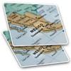 2 x 7.5cm Rectangle Stickers - Mexico Map Travel Explorer