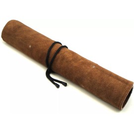 Ramelson 7 Pocket Suede Leather Tool Roll for Larger Wood Chisels Kitchen Knives