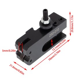 mitoharet OXA 250-010 Knurling and Turning Tool Holder for Wedge Type Tool Post for Mini Lathe up to 8In, Quick Change Metal Lathe Tool Post for Turning Tools