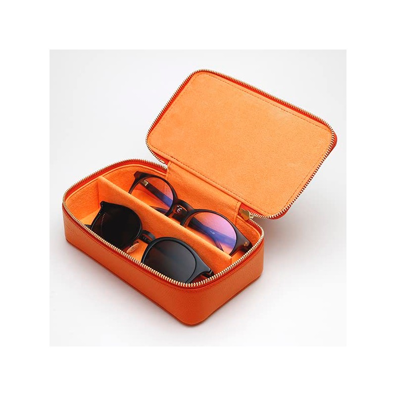 Color Chart Leather Glasses Case (2 Pack) (Lantern cherry)