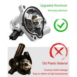 ULZOZN Upgrade Aluminum Coolant Thermostat Housing Assembly Fit for Chevy Cruze Limited Trax Sonic Buick Encore 2011-2020 1.4L Replace 55579010 55565336 55593034