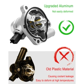 ULZOZN Upgrade Aluminum Coolant Thermostat Housing Assembly Fit for Chevy Cruze Limited Trax Sonic Buick Encore 2011-2020 1.4L Replace 55579010 55565336 55593034
