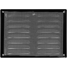 10" x 7.5" Inch Black Air Vent Cover - Steel Return Air Grilles - for Ceiling and Sidewall - HVAC - with Insect Protection Screen (10.23''x7.48'' Inch, Black)