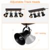 SEEBLEN 4-Light Plug-in Track Lighting, Adjustable Ceiling Spotlight,Industrial Black Kitchen