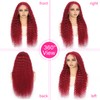 99j Burgundy Lace Front Wigs Human Hair 13x4 Deep Wave