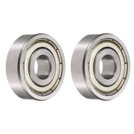 sourcing map 2pcs 6200ZZ Bearing 10x30x9mm, Chrome Steel Double Shielded Precision Bearing, Lubricated Deep Groove Ball Bearings, P6 (ABEC 3)