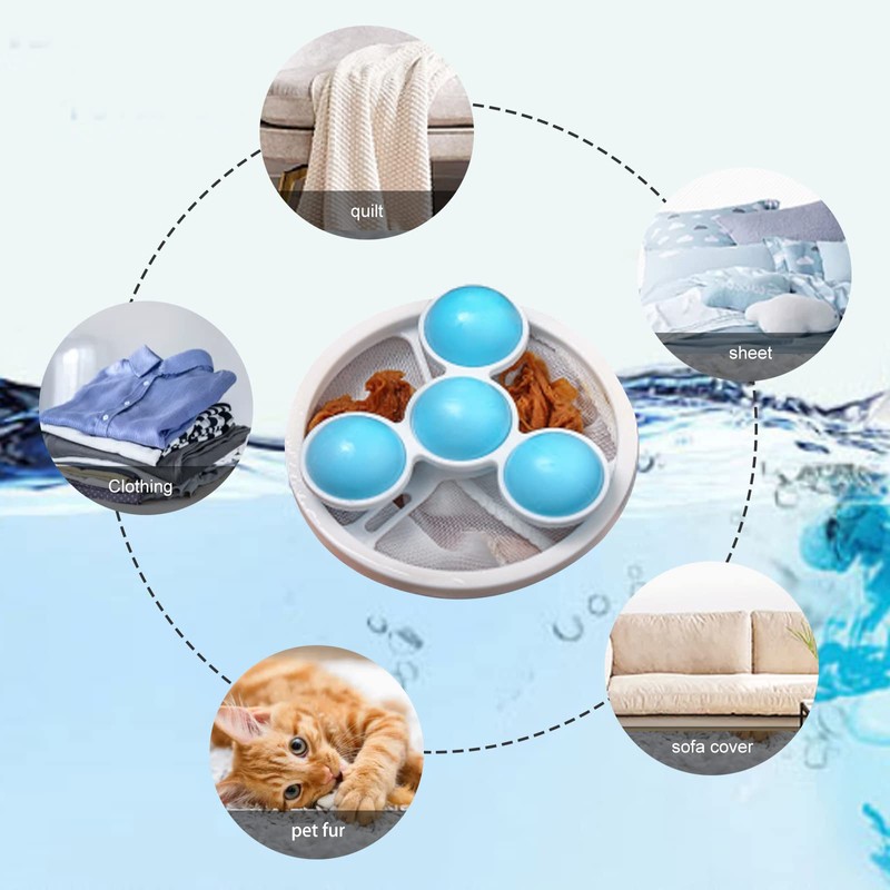 Hair Filter Bag Lint Catcher for Washing Machine Pet Hair