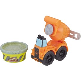 Play-Doh Wheels Mini Cement Truck Toy with 1 Can of Non-Toxic Cement Colored Buildin' Compound