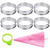 6 Pieces of Pastry Circles, 1 Piping Bag, 1 Piping