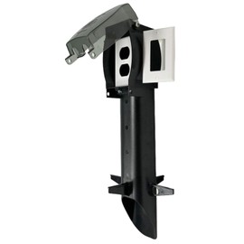 iMBAPrice IMBA-GPD19B-1 19.5" Low-Profile Outdoor Landscape Lighting Garden Post Enclosure for GFCI Devices with Integrated Cover for Electrical Socket Outlet Power, Black