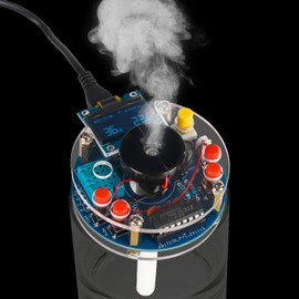 Humidifier Soldering Project Kit, OLED Display Soldering Project with Temperature & Humidity Control, Auto-Off Timer & Memory Function | STEM Electronics Learning Project for Circuit Practice