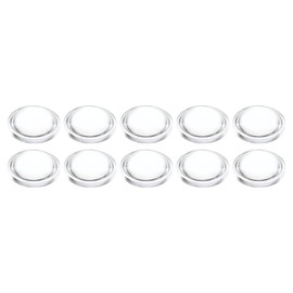 PATIKIL Diameter 15mm Height 5mm Flat Convex Lens, 10 Pcs Acrylic LED Optical Convex Condenser Lens for LED Flashlight Bike Head Lamp, Transparent