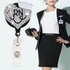 Visxcnu 2 x Retractable ID Card Holder Nurse for Doctor