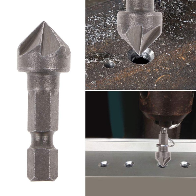 BELTI 6 Flute Countersink Drill Bit 90 Degree Point Angle