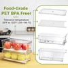 Imncya 6 Pack Stackable Pull-Out Fridge Organizer Drawers, Clear Refrigerator