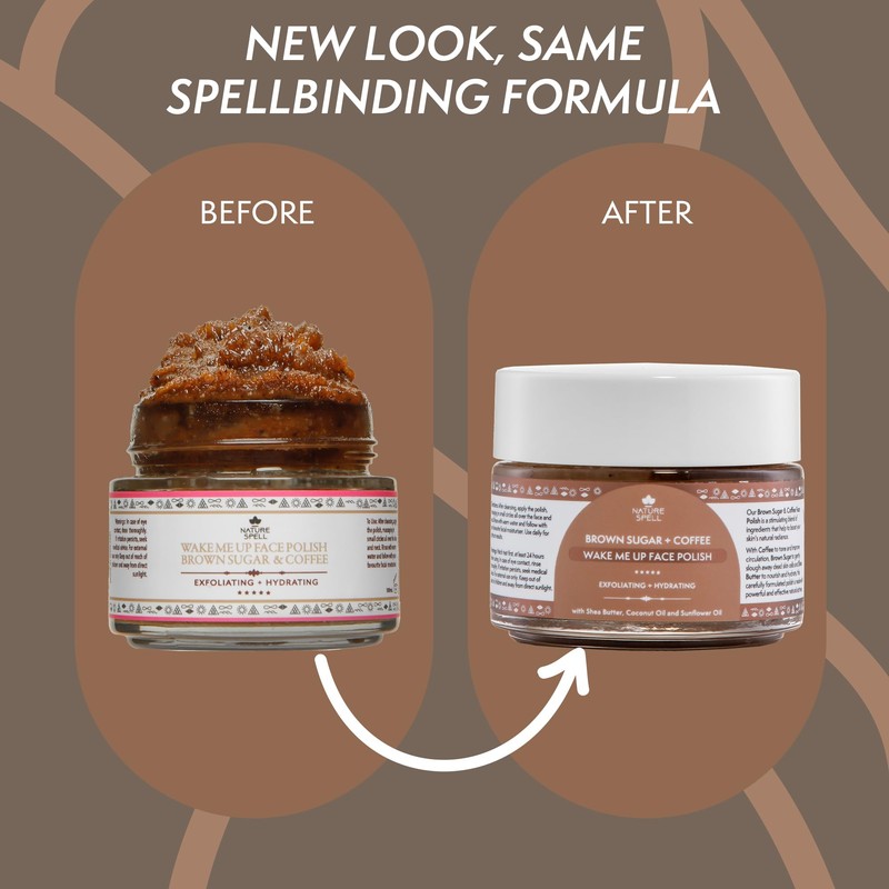 Nature Spell Brown Sugar & Coffee Exfoliating Face Scrub, Gently