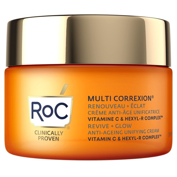 RoC - Multi Correxion Vitamin C Uniform Cream - Smooths Wrinkles - Improves Skin Tone and Texture - Prevents Dark Spots - 50 ml